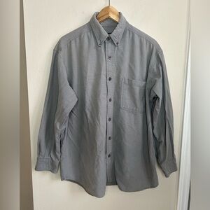 Moose Creek Legendary Clothing Long Sleeve Grey Button Down 100% Cotton Size L